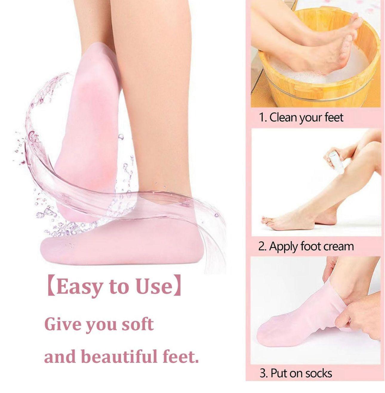 Silicone Gel Socks For Dry Cracked Feet
