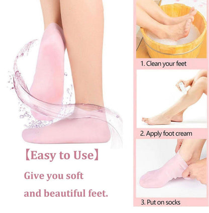 Silicone Gel Socks For Dry Cracked Feet