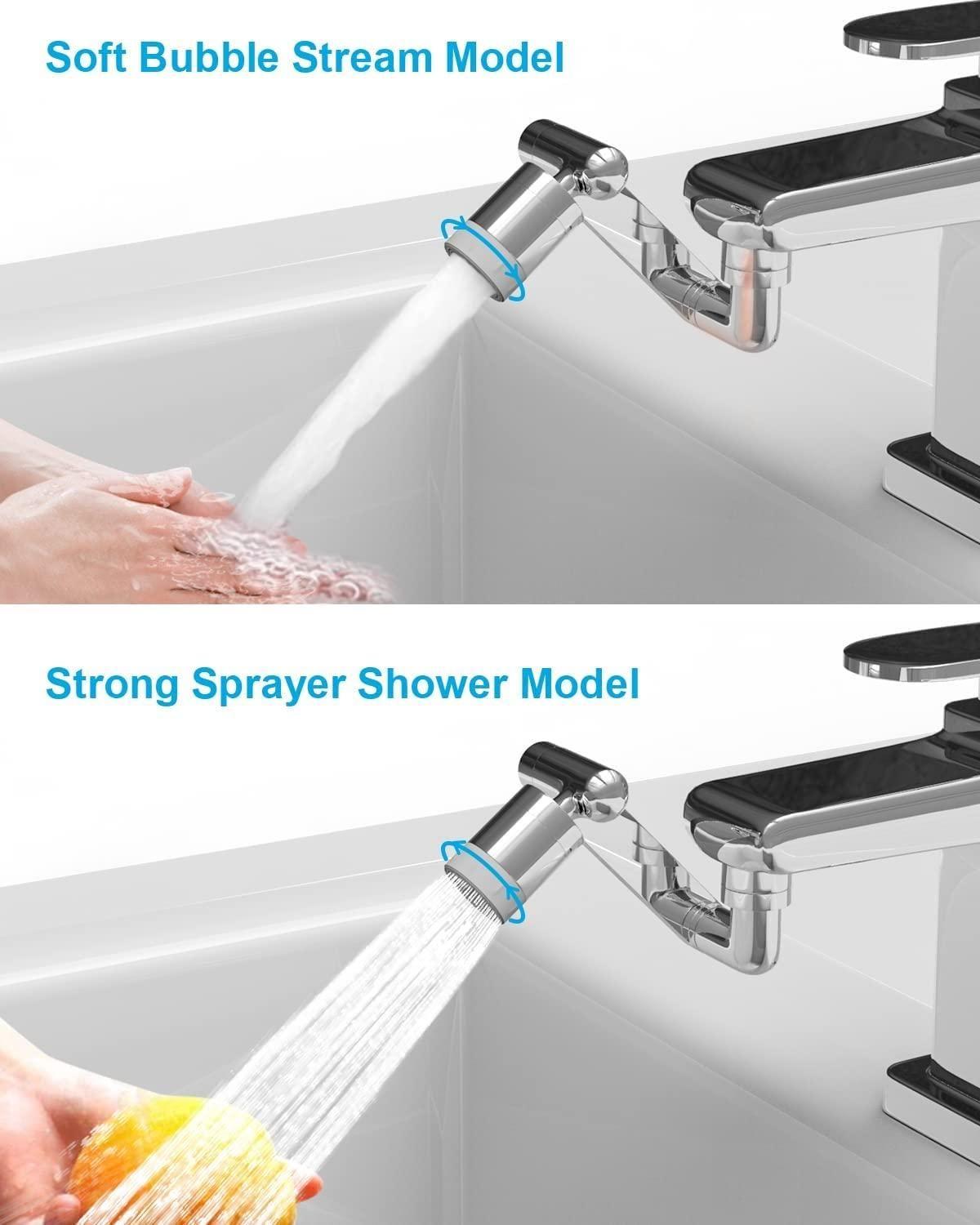 Rotating Splash Filter Faucet with 2 Water Outlet Modes