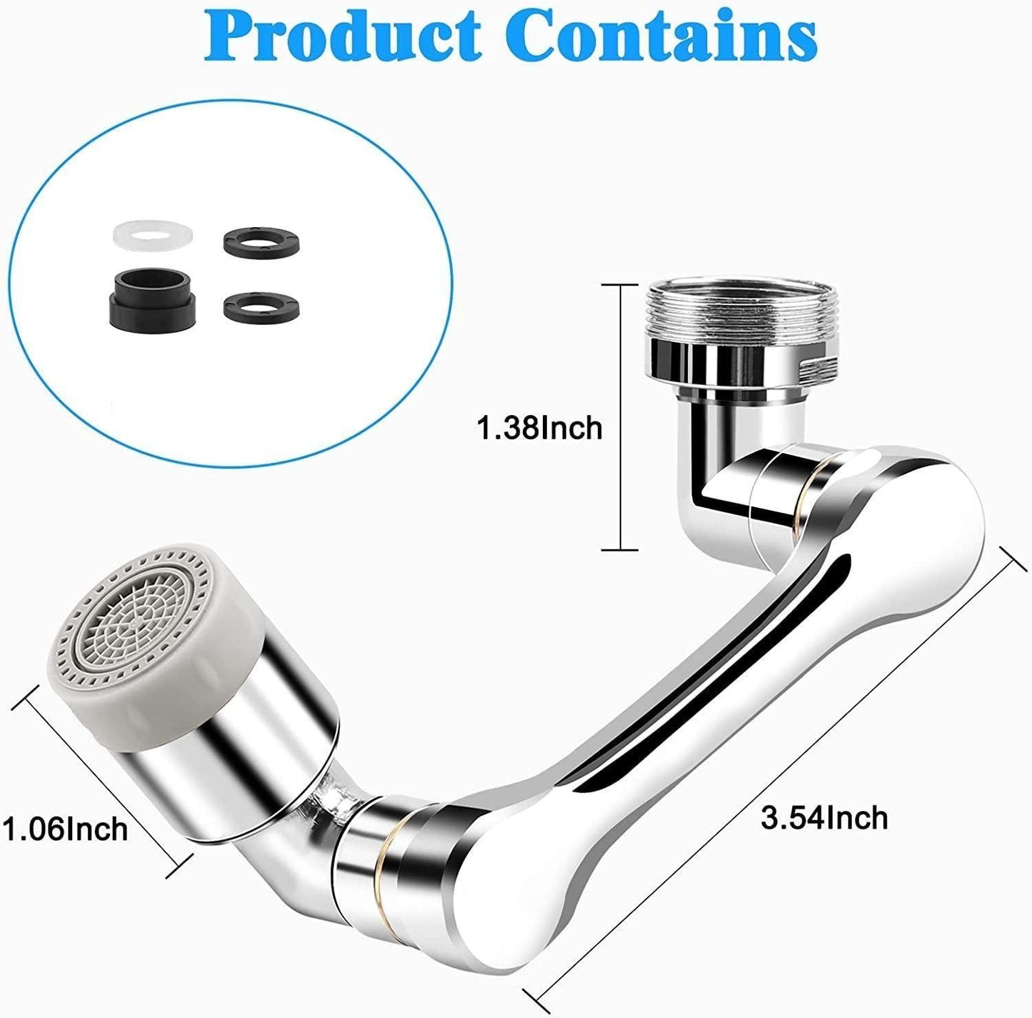Rotating Splash Filter Faucet with 2 Water Outlet Modes